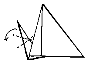 unfold, leaving crease - making Delty aeroplane