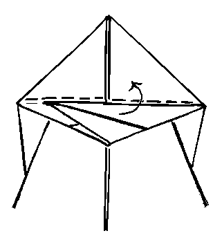 unfold, leaving crease - making Delty aeroplane