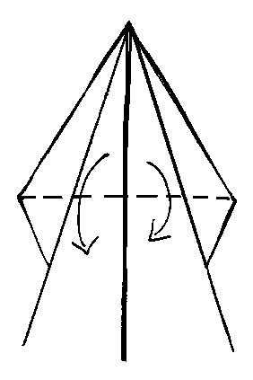 fold tips down - making Delty aeroplane
