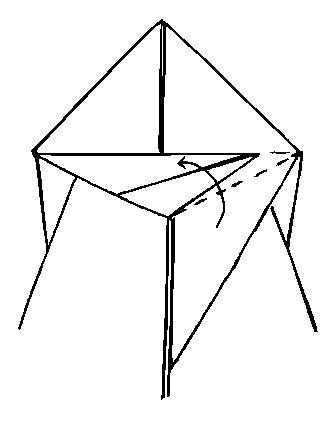 fold tips down - making Delty aeroplane